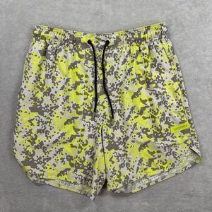 Legends Luka Shorts Mens Medium Neon Yellow Camo Athletic Running Training Gym